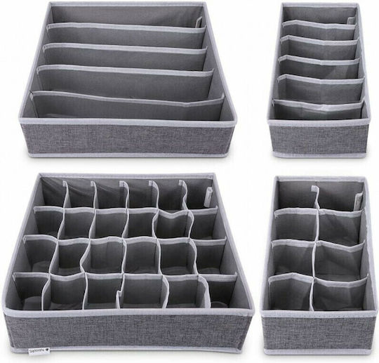 Navaris Stoff Schubladenorganisator für Unterwäsche / Socken in Gray Farbe 4Stück Navaris Stoff Schubladenorganisator für Unterwäsche / Socken in Gray Farbe 4Stück