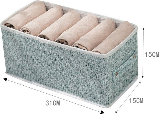 Tpster material textil Casetă pentru Haine în Culoare Verde 15x31x15cm 1buc