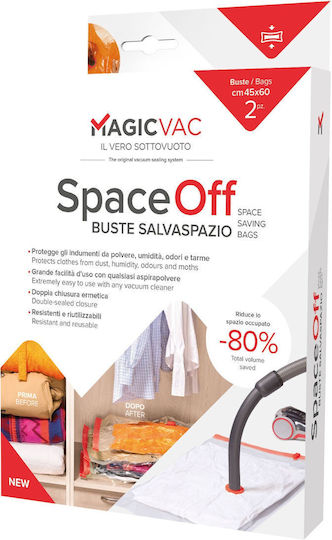 MagicVac Kunststoff Aufbewahrungshülle für Kleidung / Taschen Luftdicht und mit Vakuum 1Stück