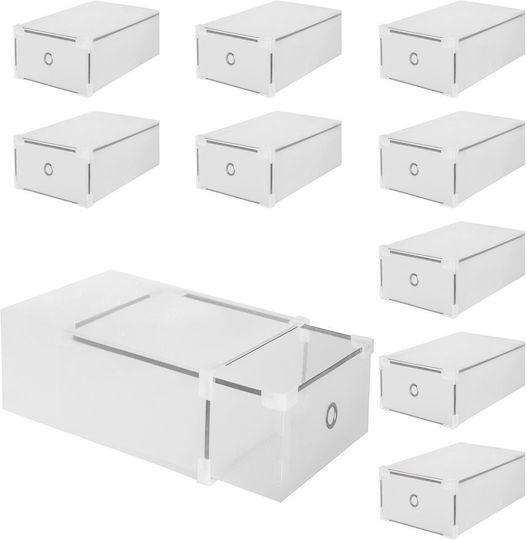 Пластмасов Кутия за Съхранение за Обувки 34x22x13см 10бр