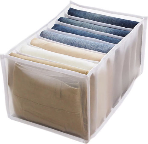 material textil Atârnare Husă pentru Haine în Culoare Alb 35.5x25x20cm 7buc