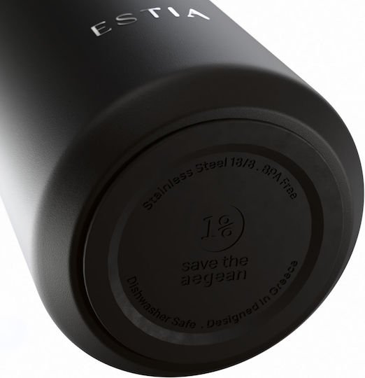 Estia Flow Save the Aegean Recycelbare Thermosflasche Rostfreier Stahl BPA-frei 800ml Void