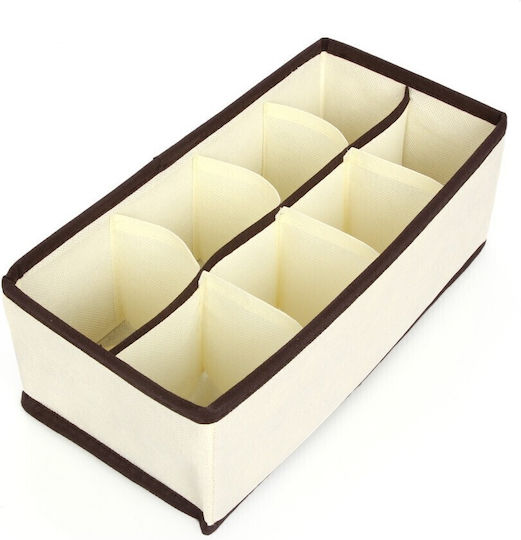Alista Home Husă de Depozitare din Plastic pentru Șosete / Cravate în Culoare Bej 32x16x10cm Alista Home Husă de Depozitare din Plastic pentru Șosete / Cravate în Culoare Bej 32x16x10cm