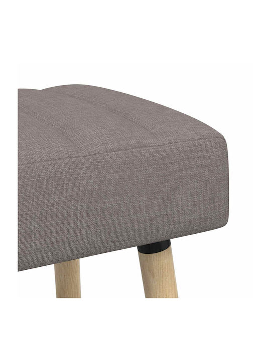 Dining Bench with Fabric Upholstery Taupe 60x40x45cm