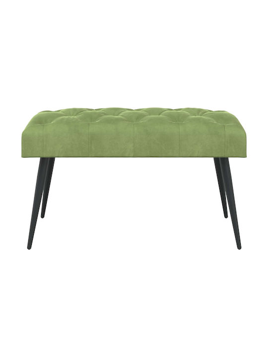 Velvet Dining Bench Light Green 80x40x46cm
