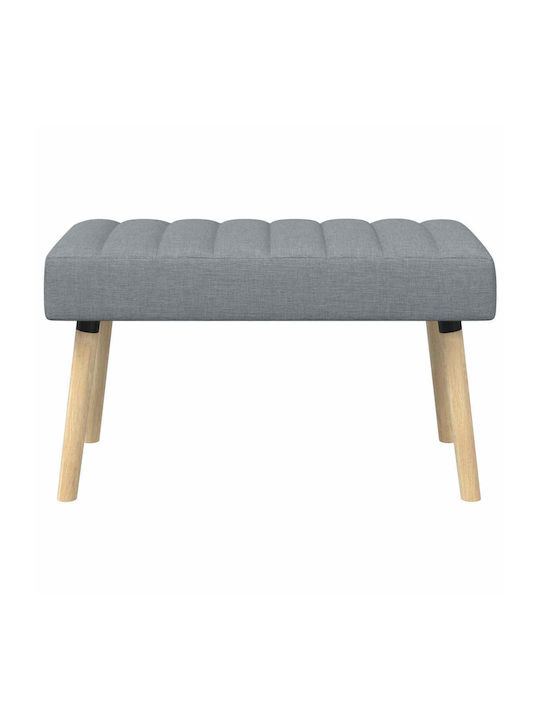 Dining Bench with Light Gray Fabric Upholstery 80x40x46cm