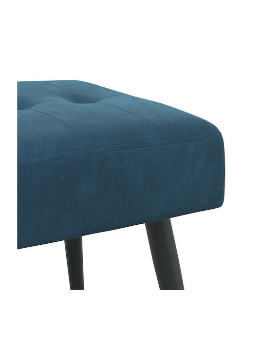 Velvet Blue Dining Bench 60x40x45cm