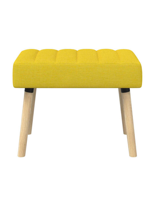 Dining Bench With Soft Yellow Fabric Upholstery 60x40x45cm