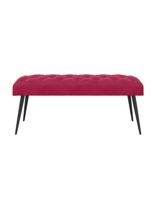 Velvet Red Dining Bench 110x40x46cm