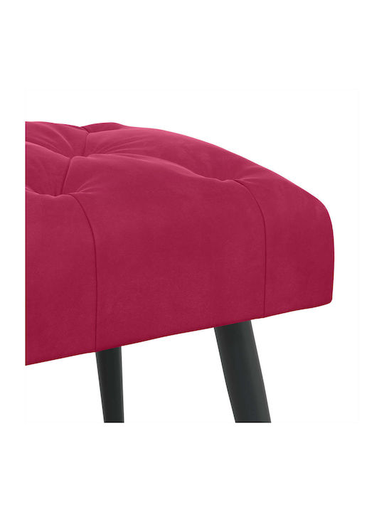 Velvet Red Dining Bench 110x40x46cm