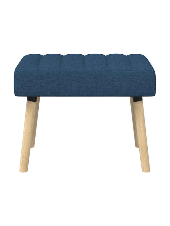 Dining Bench with Blue Fabric Upholstery 60x40x45cm