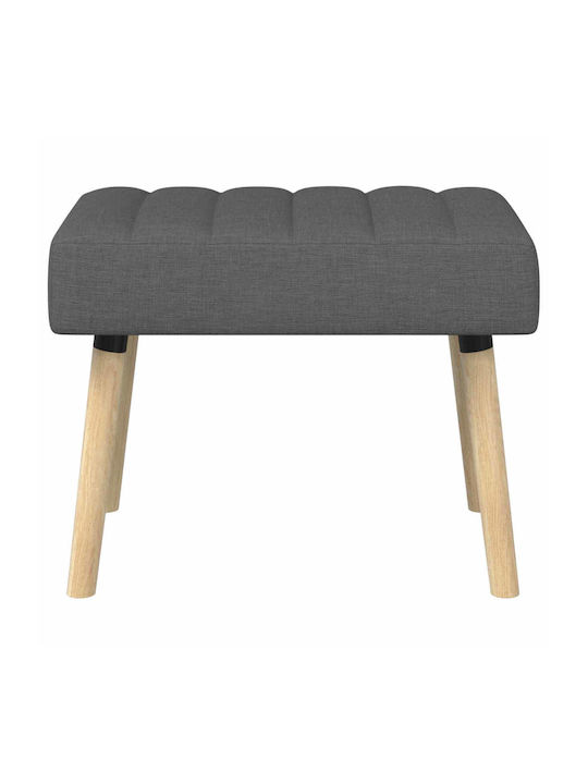 Dining Bench with Dark Gray Fabric Upholstery 60x40x45cm