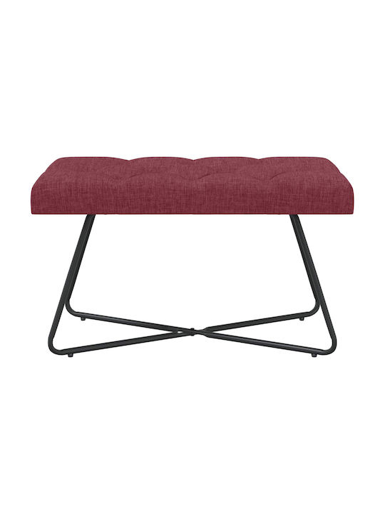 Dining Bench With Fabric Upholstery Red 80x40x46cm