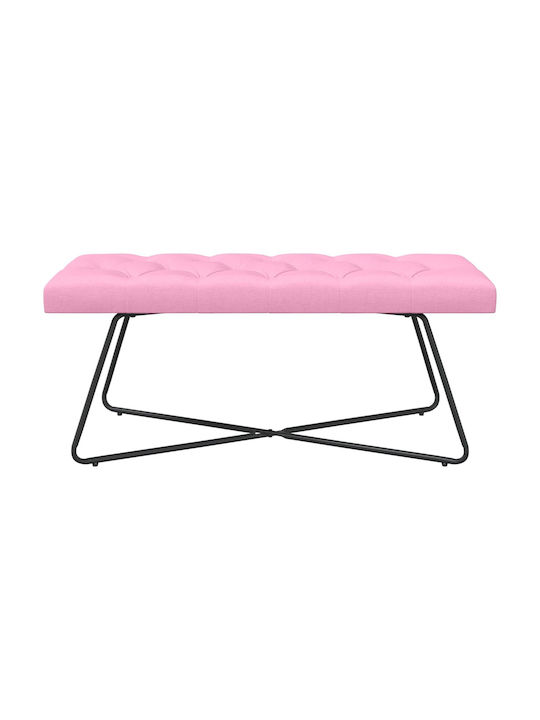 Bancă De Bucătărie Cu Material Textil Roz 110x40x46cm