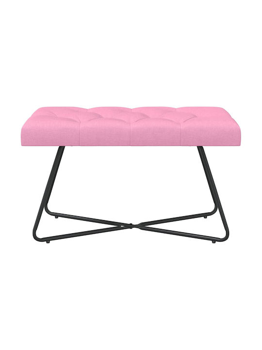 Bancă De Bucătărie Cu Material Textil Roz 80x40x46cm