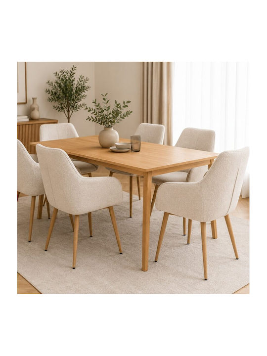 Sova Scaun Sala De Mese Cu Material Textil Căprui 57x55x85cm