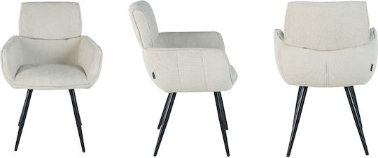 Verba Dining Room Fabric Chair Ecru