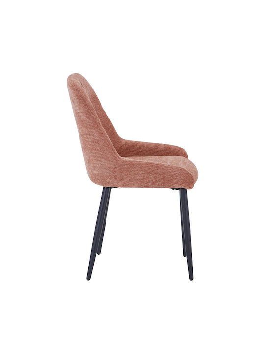 Larissia Dining Chair with Fabric Upholstery Dusty Pink 53x59x89cm