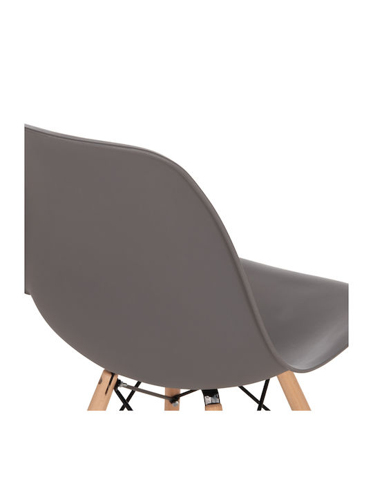 Twist Pp Καρέκλα Τραπεζαρίας Ξύλινη Γκρι 46x50x82εκ.