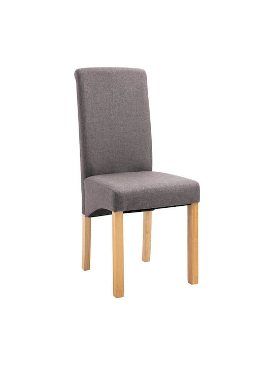 Scaune Sala de mese cu tapiserie textilă Gri 4buc 42x55x96buc