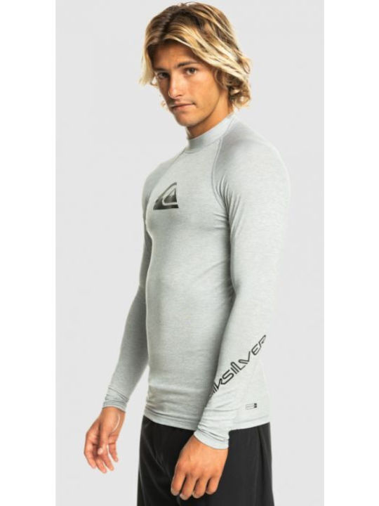 Quiksilver All Time UPF 50 Ανδρική Μακρυμάνικη Αντηλιακή Μπλούζα Γκρι