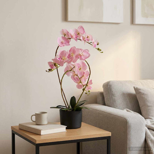 vidaxl Künstliche Orchidee Topfpflanze Rosa 45 x 15 x 65 cm
