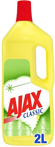 Ajax Καθαριστικό Υγρό Πατώματος Άσπρος Σίφουνας Λεμόνι 2lt