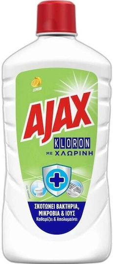 Ajax Kloron Dickflüssiger Bodenreiniger Bleichmittel Zitronenduft 1L