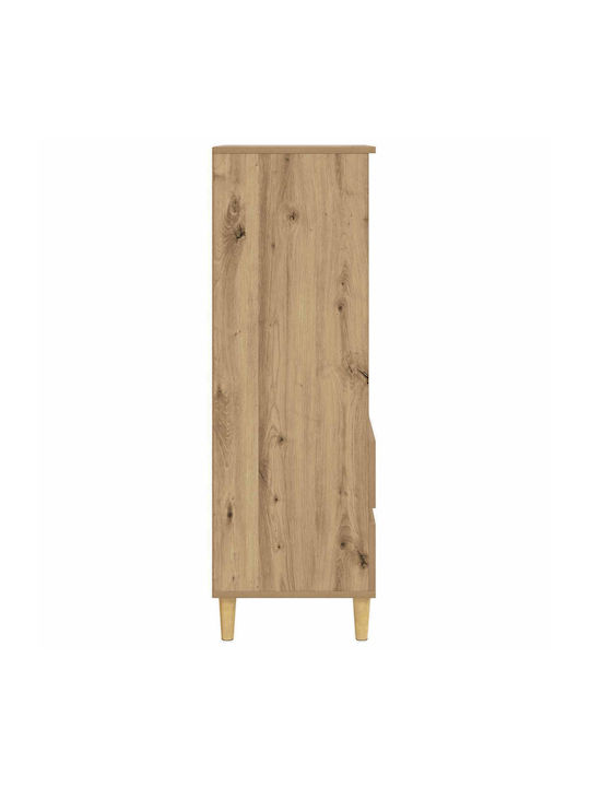 Wall Living Room Display Cabinet Made of Particle Board with Windowed Oak 40x36x110cm