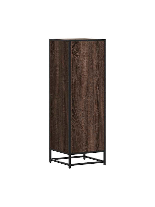 Wand Wohnzimmer Vitrine aus Holz & Metall mit Verglastem Braunen 35.5x35x106.5cm