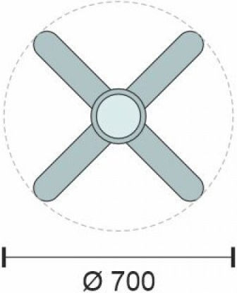 Spot Light Ceiling Fan 70cm with Light White