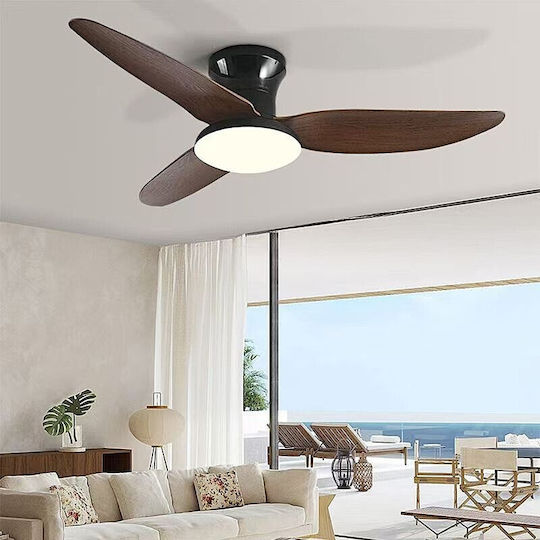 Home Lighting Таванен вентилатор 100см с осветление Черен