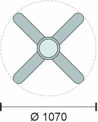 Spot Light Ανεμιστήρας Οροφής 10.7cm με Φως Λευκός