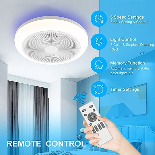 Home Lighting Dalton Closed Type (Ceiling Light) 46cm with White Light Fixture