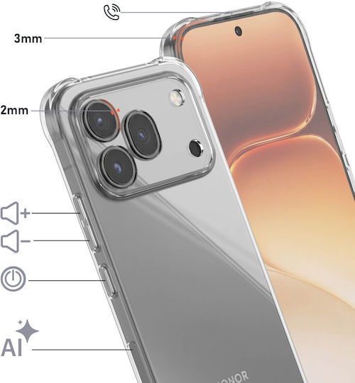 Husă Avizar Honor 600 Pro Shockproof Flexibilă Din Silicon Transparentă