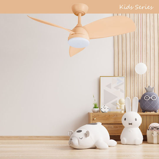 Primo PRCF-80659 Ceiling Fan 91.44cm With Light Fixture Orange / Multicolor