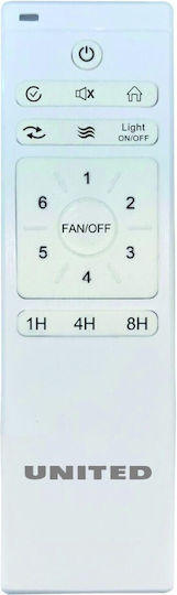 United United Ceiling Fan 132cm with Light Fixture Brown / White