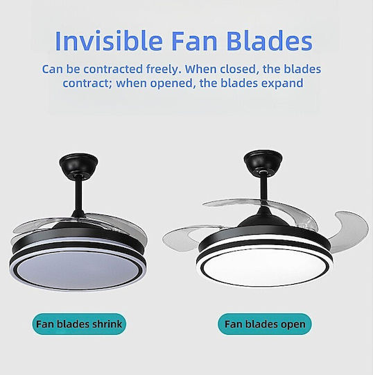 Home Lighting Fama Ceiling Fan 105cm With Black Light Fixture