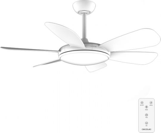 Cecotec EnergySilence Lampaero 650 Iron Ceiling Fan with Light Fixture Black