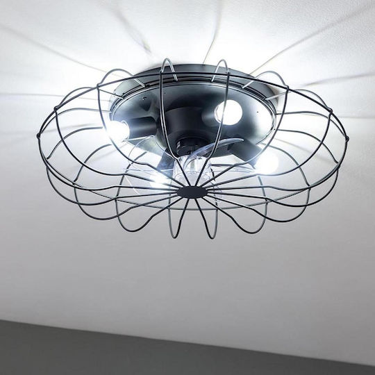Cecotec EnergySilence Lampaero 650 Iron Ceiling Fan with Light Fixture Black