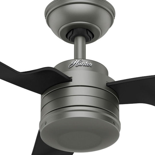 Hunter Cabo Frio Ventilator De Tavan 132cm Cu Lentile De Mărire Maro / Argintiu