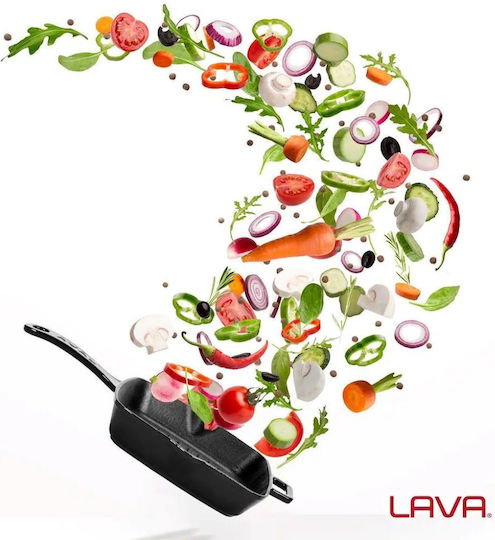 Lava Grill Pan Cast Iron with Enamel Coating 19.5cm