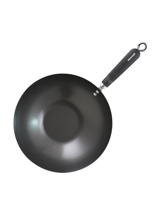 Kitchen Craft Wok από Ανθρακούχο Χάλυβα με Αντικολλητική Επίστρωση 26.5cm