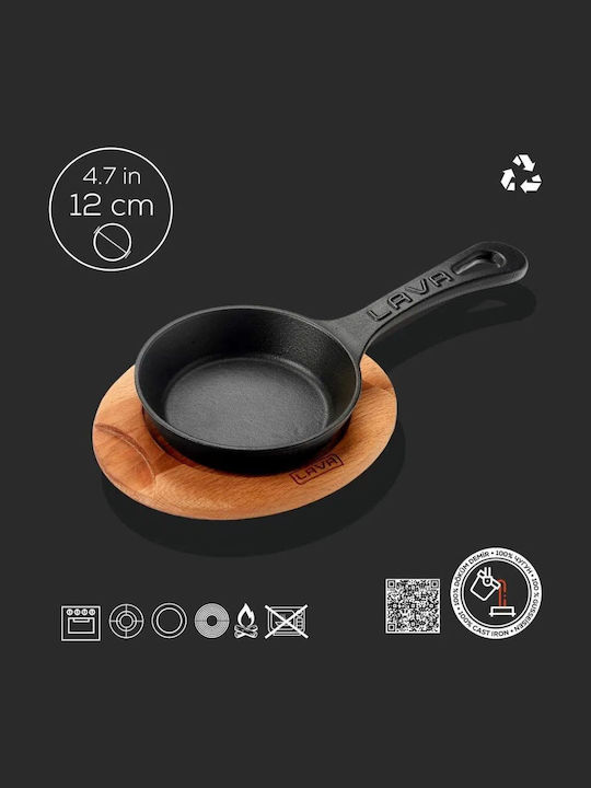 Lava Cast Iron Pan with Enamel Coating 12cm