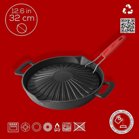 Lava Lava Gusseisen Grill mit Emaille Innenbeschichtung 32cm