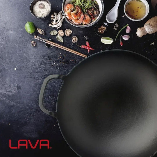 Lava Уок от Чугун с Емайл Покритие 38cm