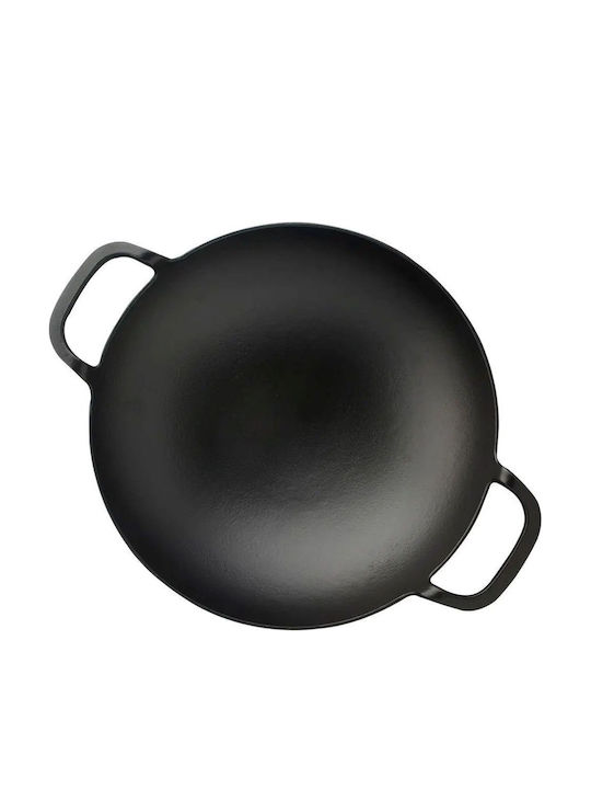 Lava Lava Wok aus Gusseisen mit Emaille Innenbeschichtung 38cm