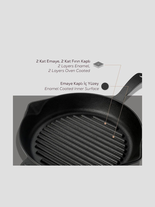 Lava Lava Gusseisen Grill Mit Emaille Innenbeschichtung 28cm