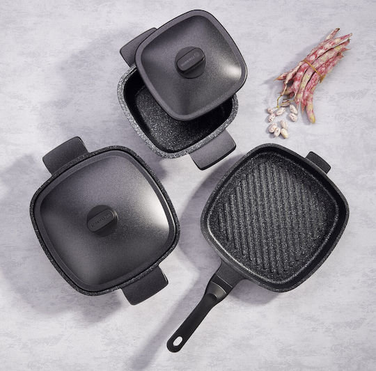 Korkmaz Casterra Grătar Din Aluminiu Cu Acoperire Antiaderentă 26cm