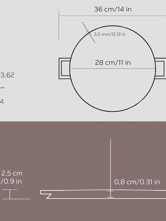 Lava Διπλή Σωτέζα από Αλουμίνιο 28cm